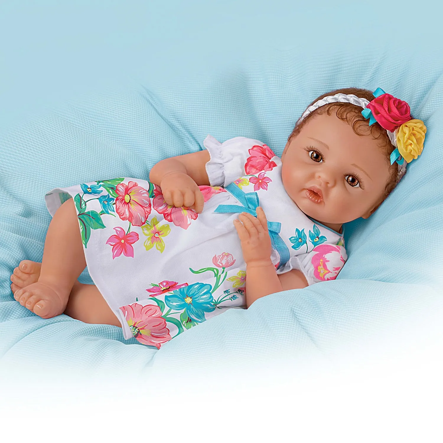 The Ashton-Drake Galleries Presley RealTouch Vinyl Lifelike Baby Doll by Cheryl Hill "Coos" At Your Touch 16-inches