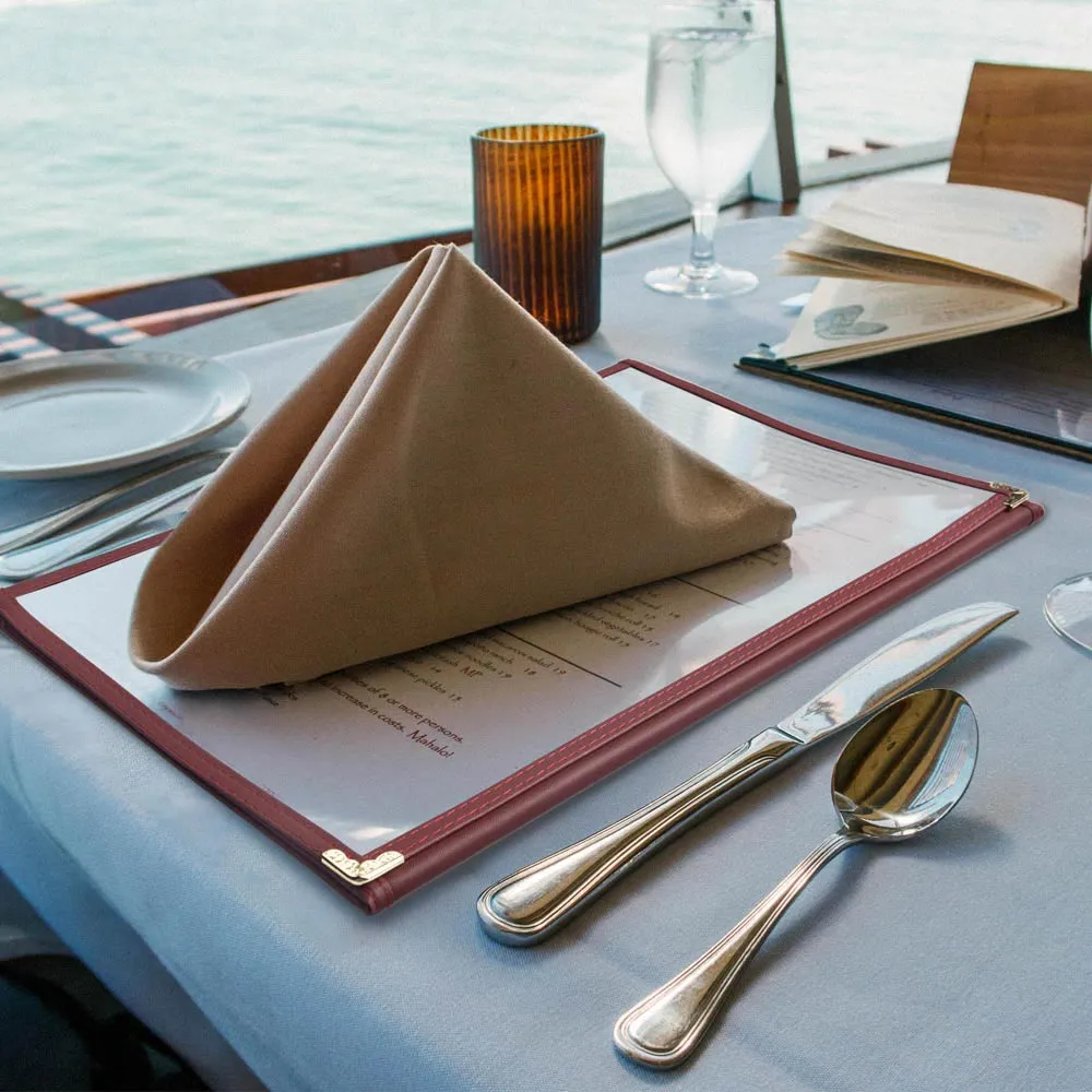 TheLAShop 8-1/2"x14" Clear Restaurant Menu Cover Folder Triple 30ct/pk