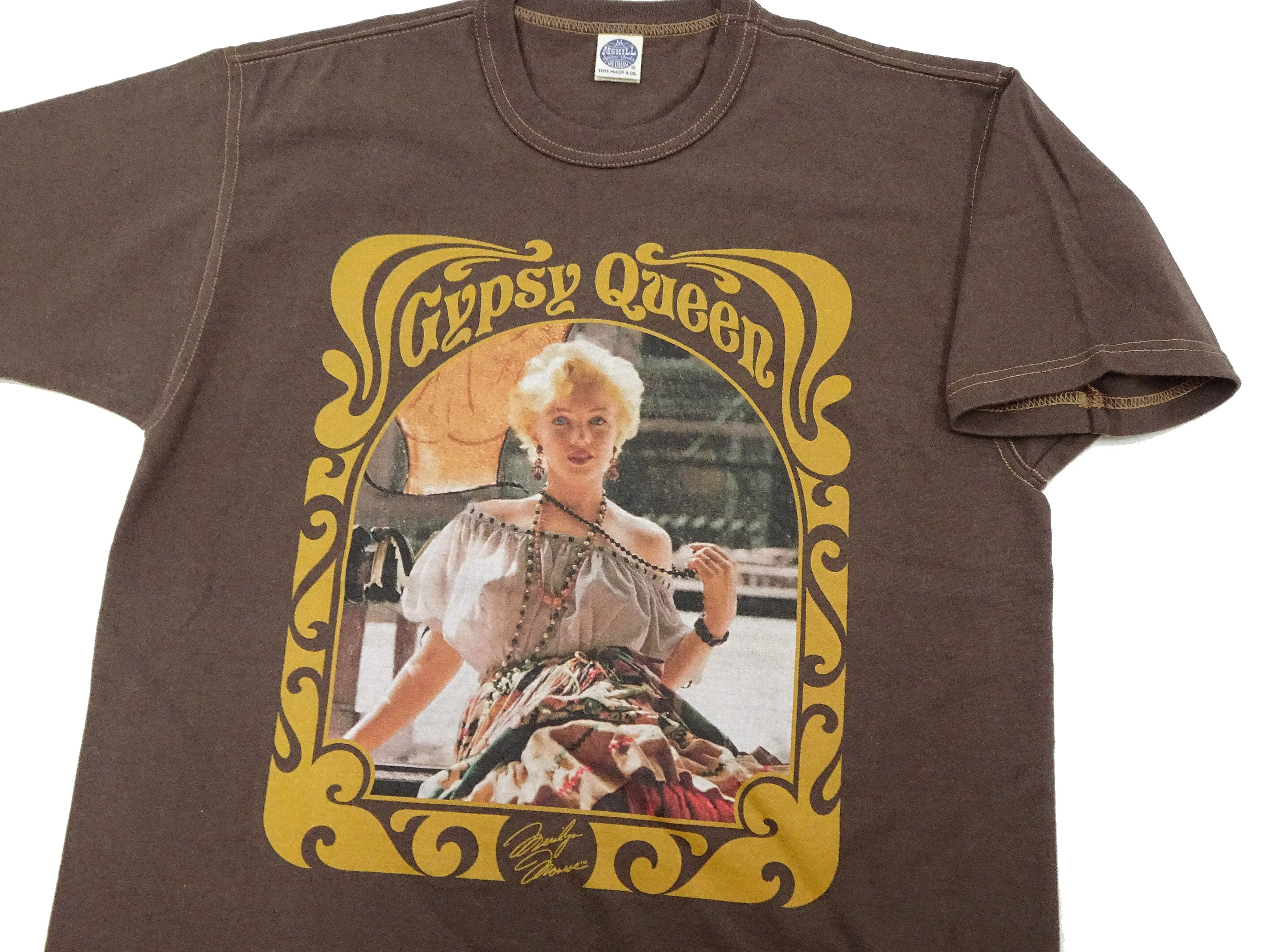 TOYS McCOY T-shirt Men's Marilyn Monroe Graphic Short Sleeve Loopwheeled Tee TMC2415 021 Faded-Dark-Charcoal
