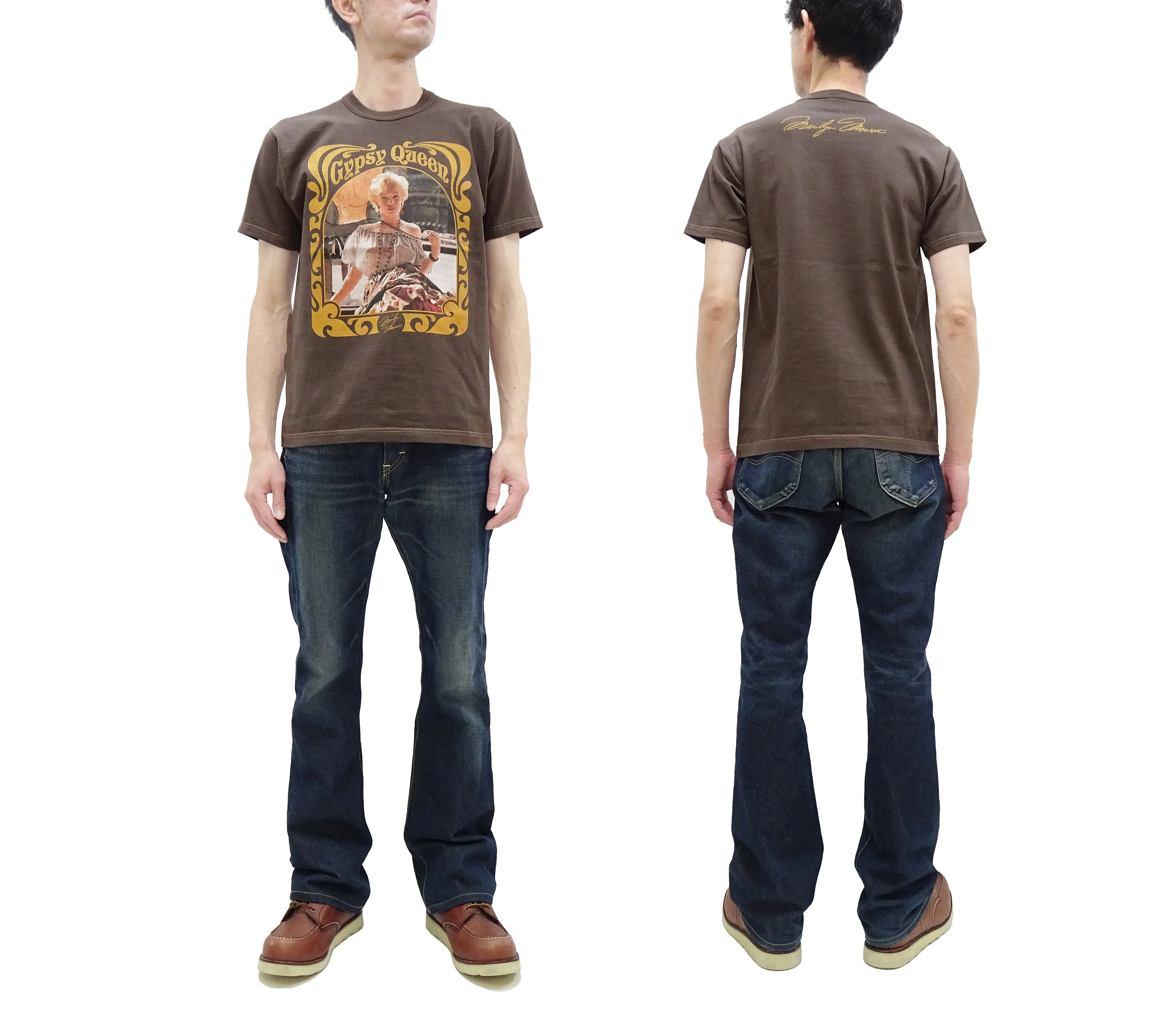 TOYS McCOY T-shirt Men's Marilyn Monroe Graphic Short Sleeve Loopwheeled Tee TMC2415 021 Faded-Dark-Charcoal