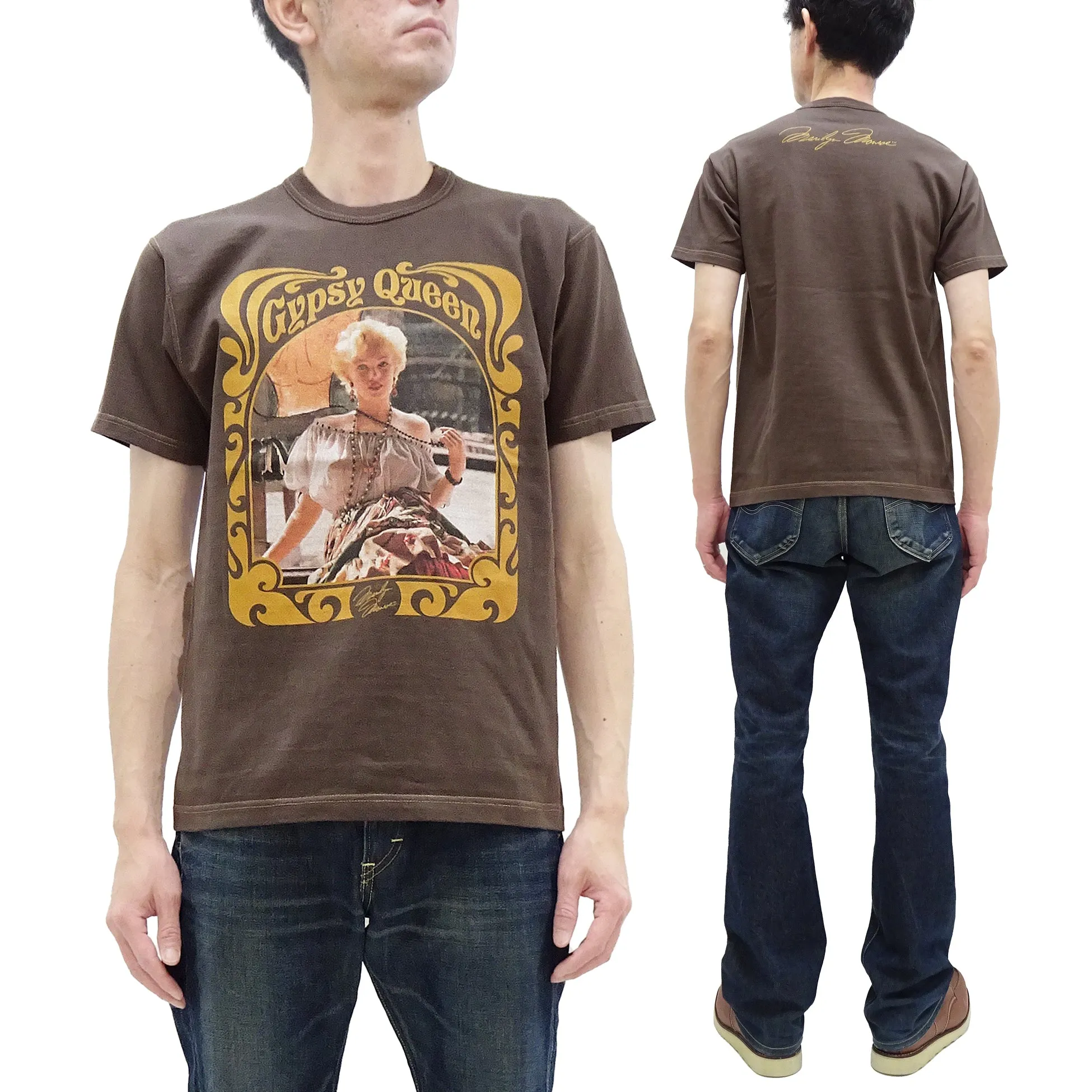 TOYS McCOY T-shirt Men's Marilyn Monroe Graphic Short Sleeve Loopwheeled Tee TMC2415 021 Faded-Dark-Charcoal