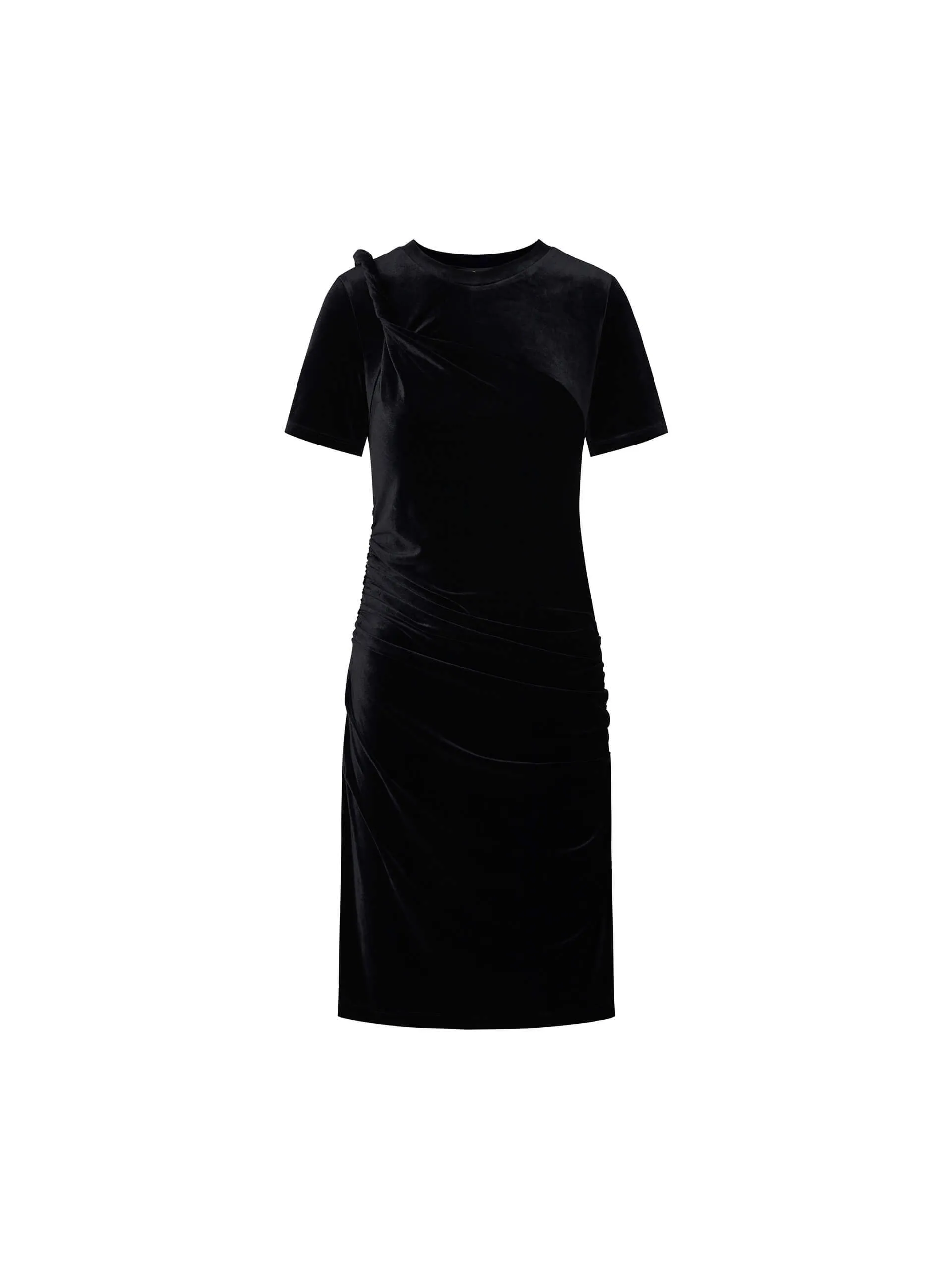Twisted Strap Pleated Dress