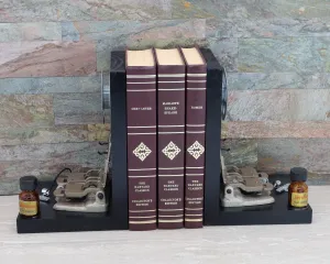 Vintage 8mm Film Slicer Set Bookends, DVD holder, eco-friendly home theater & Movie Room décor, Film Artifacts, gift for actor and actress