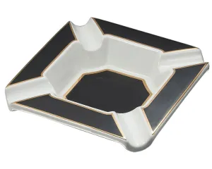 Visol Festus Large Cigar Ashtray - Matte Black & Gold