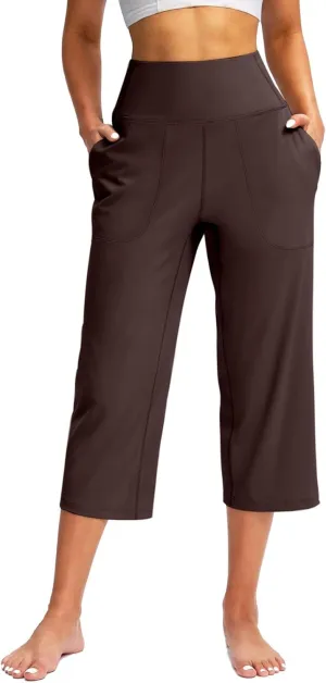 Women High Waisted Wide Leg Cropped Pants Various Occasion Stylish Styles Trousers Work Gym Fashion Casual Yoga Pants