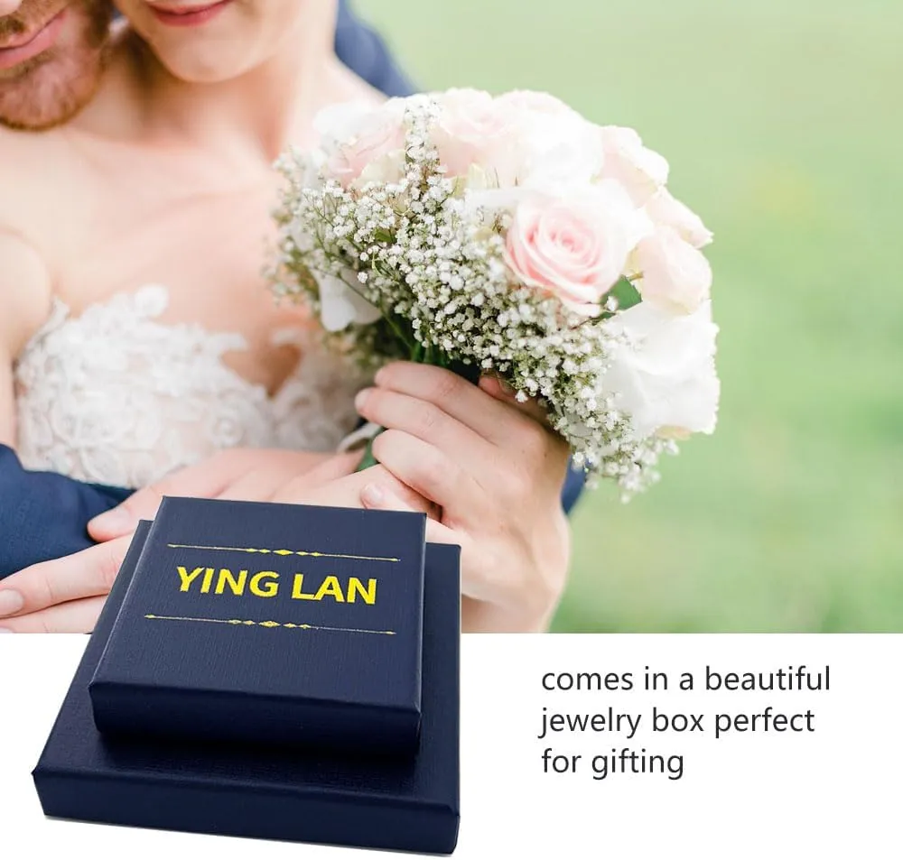 YING LAN 925 Sterling Silver Simulated Shell Pearl Earrings for Women,Classic Round Large Ear Studs