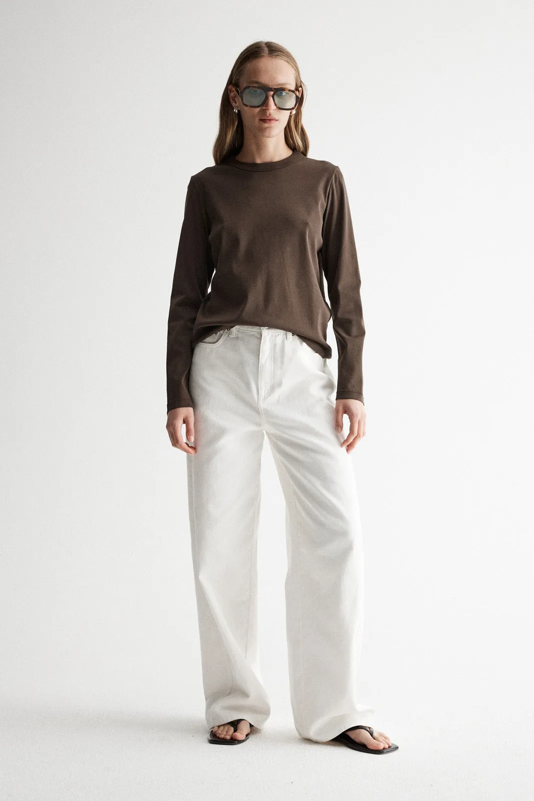 Zoe Long Sleeve Tee Chocolate