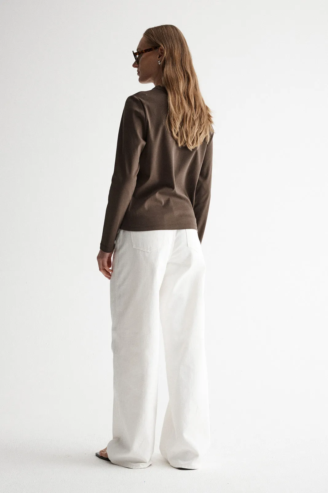Zoe Long Sleeve Tee Chocolate